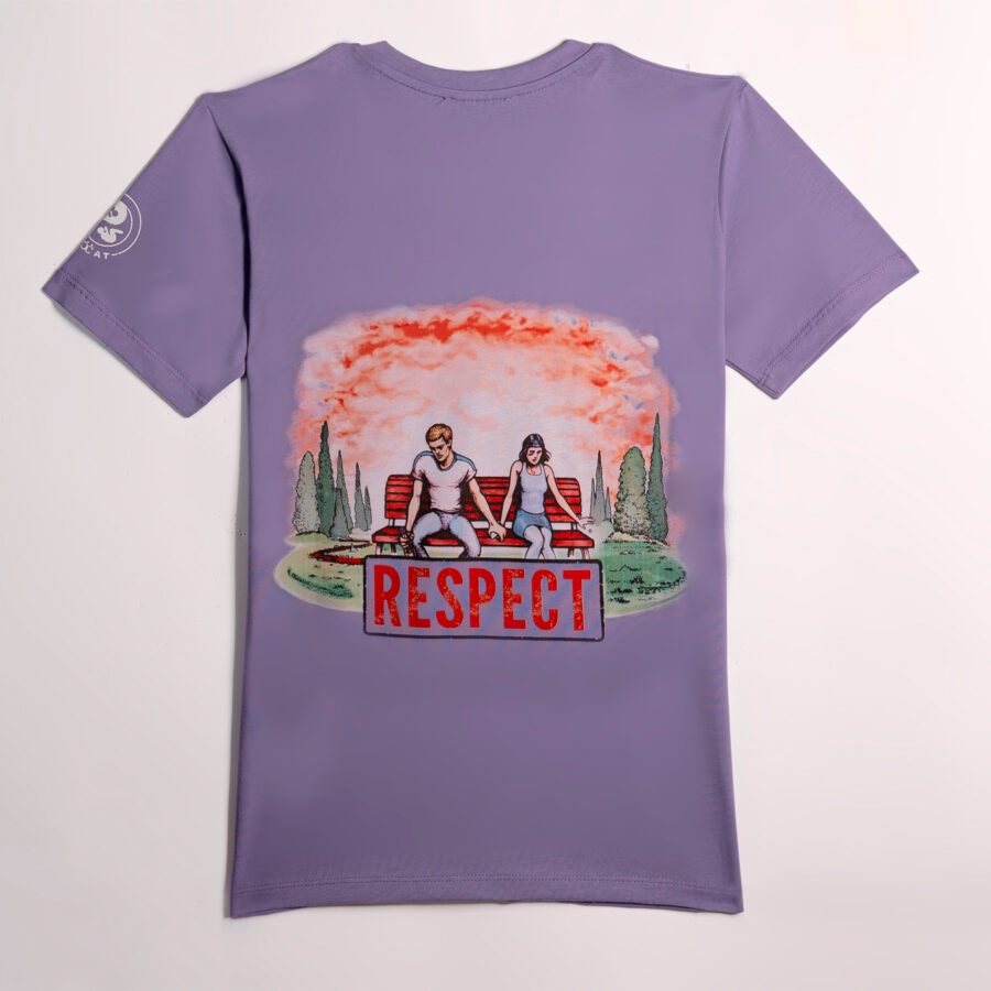T-shirt Collo a V Stampa Panchina - immagine 5