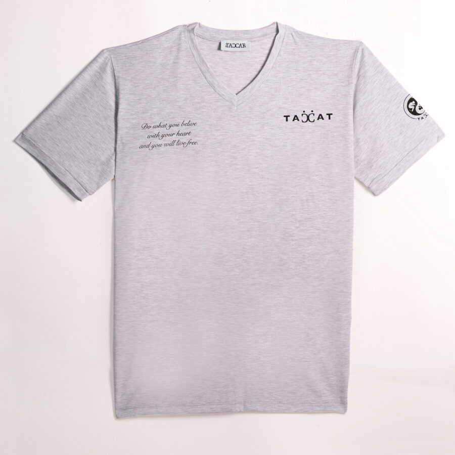 T-shirt Collo a V Stampa Albero - immagine 2